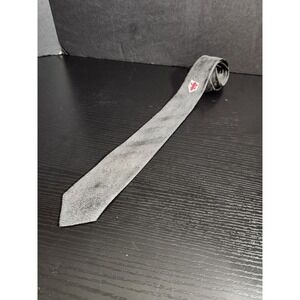 Lord Cornwall Cravat Tie by Wormser Vintage Silver Patterned Necktie